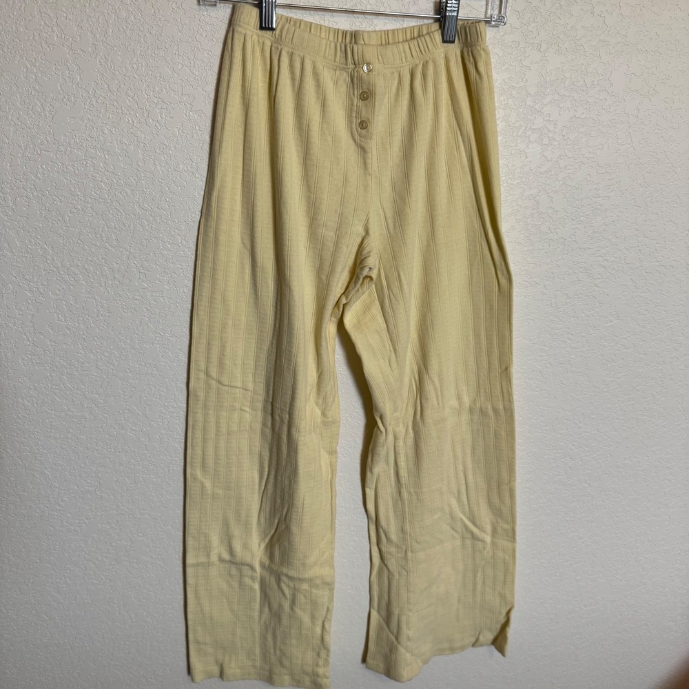 Cozy Soft Girl Pointelle Set Active Lounge Pants XS Butter Yellow - Picture 1 of 3